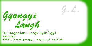 gyongyi langh business card